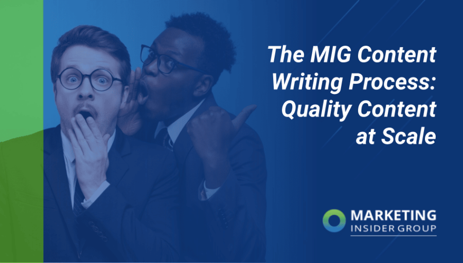 The MIG Content Writing Process: Quality Content at Scale