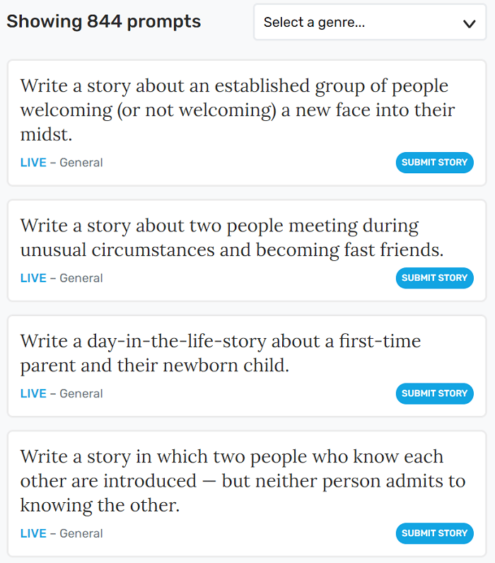 writing prompts